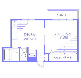東京都北区上中里２丁目 賃貸マンション 1DK