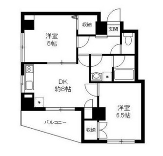 東京都北区岩淵町 賃貸マンション 2DK